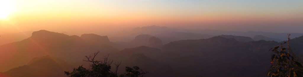 Panorama: sunset from Dhupgarh